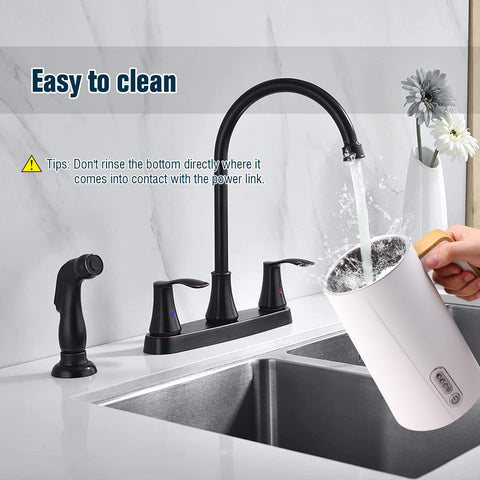 NESSGRAIM frother with wood handle design adds rustic charm