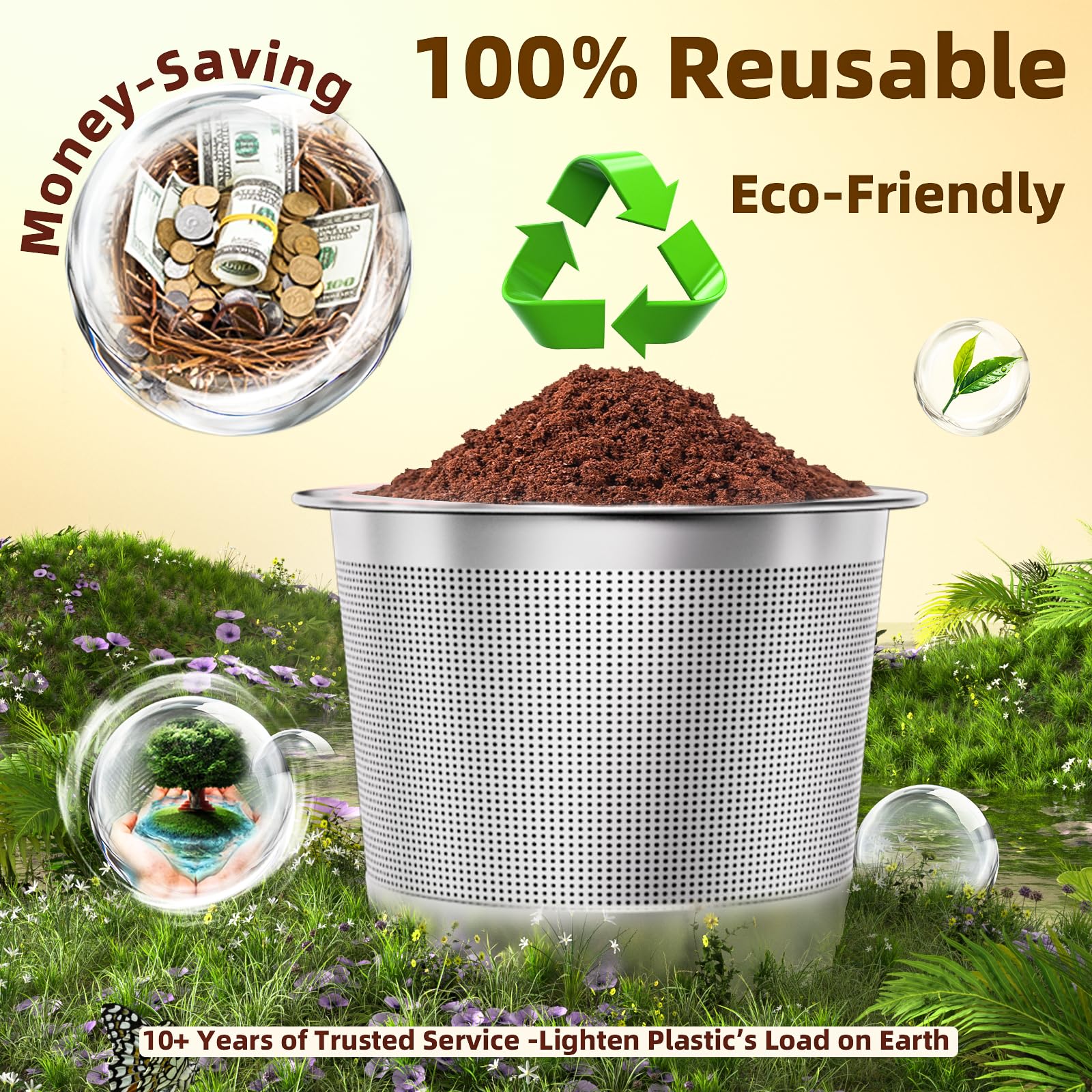 NESSUS heat-resistant pads keep lid cool after brewing