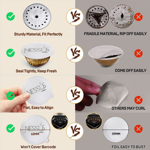 NESSUS reusable pod lids provide airtight adhesion for storage.
