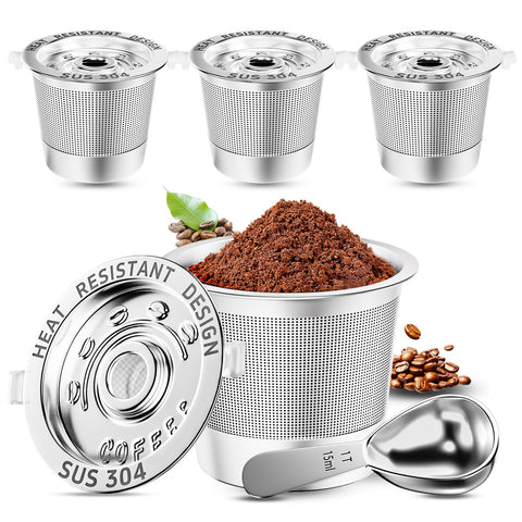 NESSUS stainless-steel K cup for Keurig 1.0 offers durable, eco-friendly brewing.