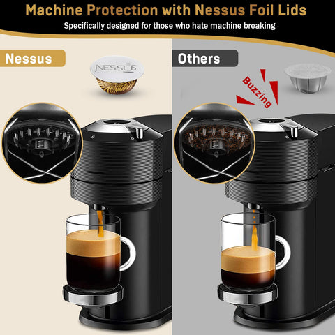 NESSUS Vertuo refill pod kit enables easy pre-fill for coffee.