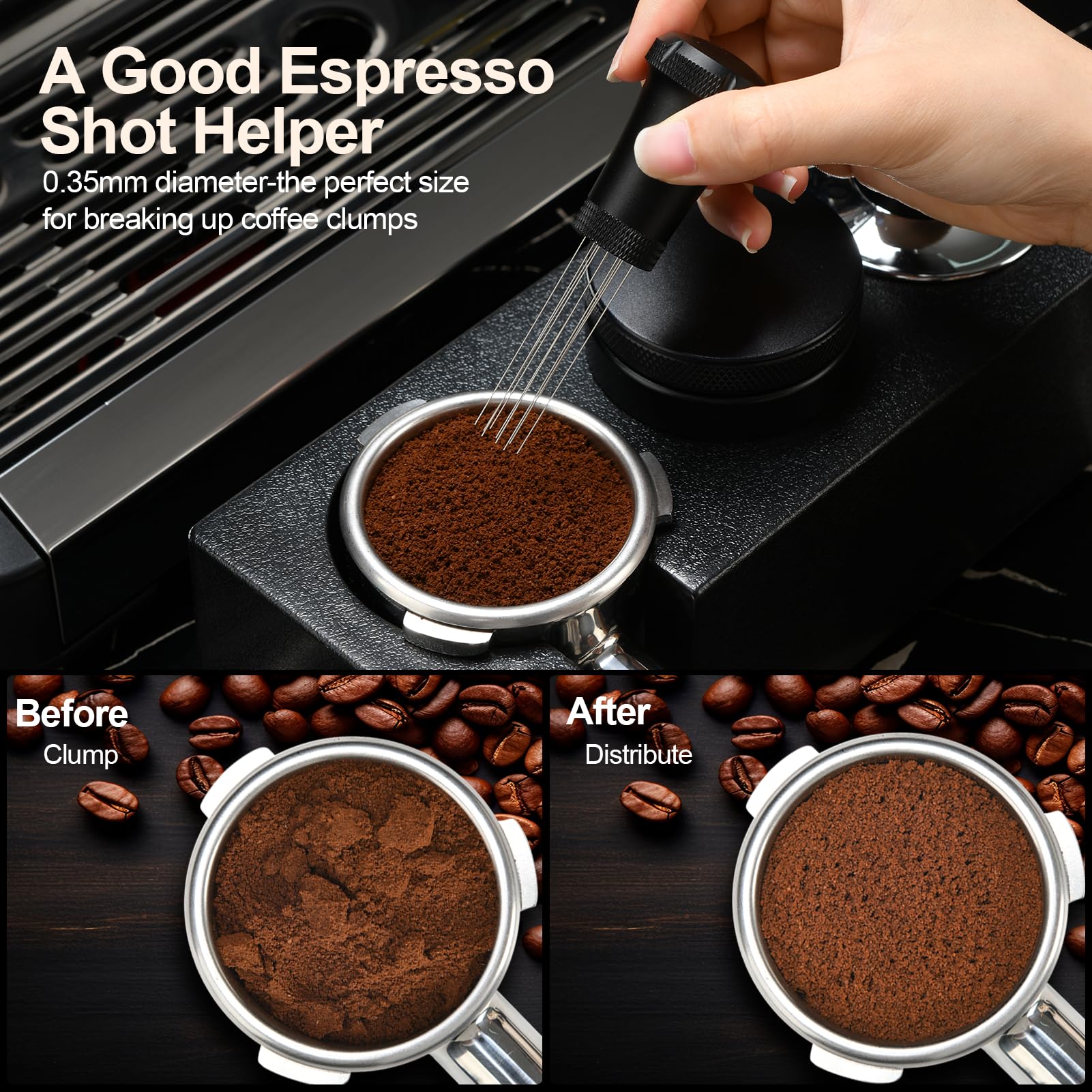 Nessus WDT built-in cleaning brush in action after stirring.