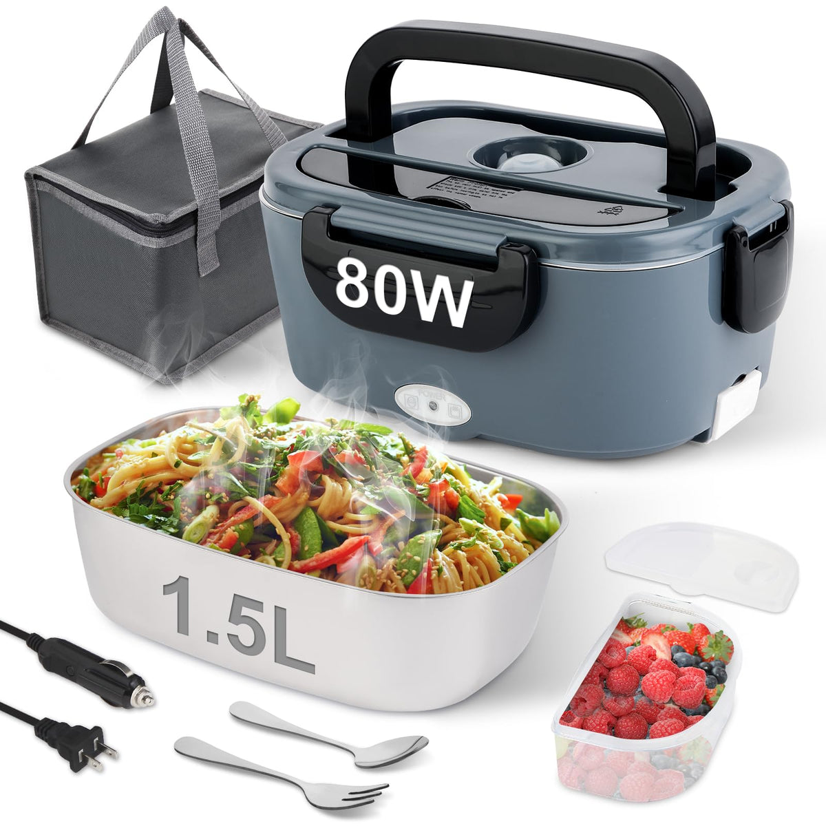 NestDin Electric Lunch Box lid-seal detail keeps meals leak-free during transport.