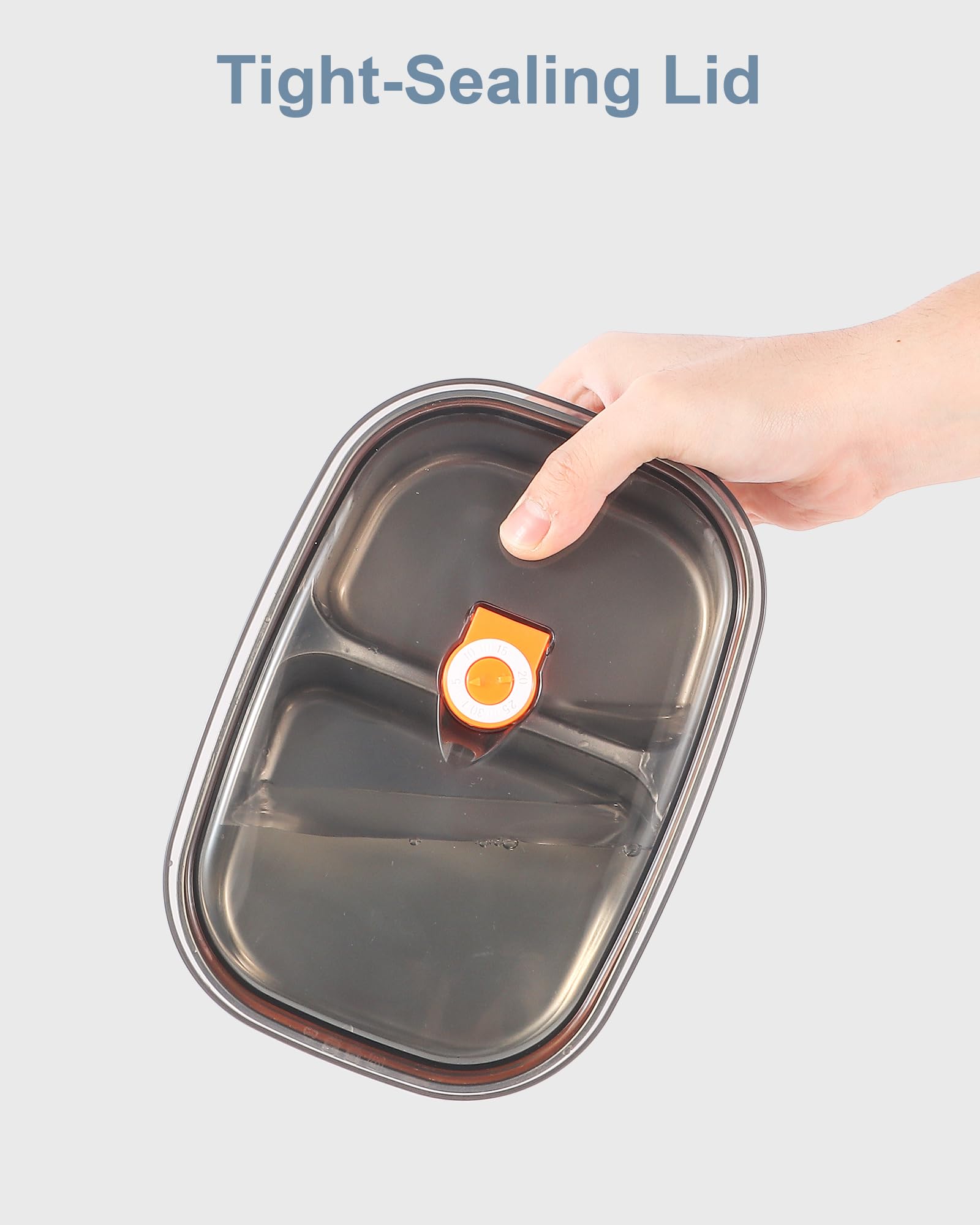 NestDin leakproof lid design prevents spills when carrying hot or cold foods