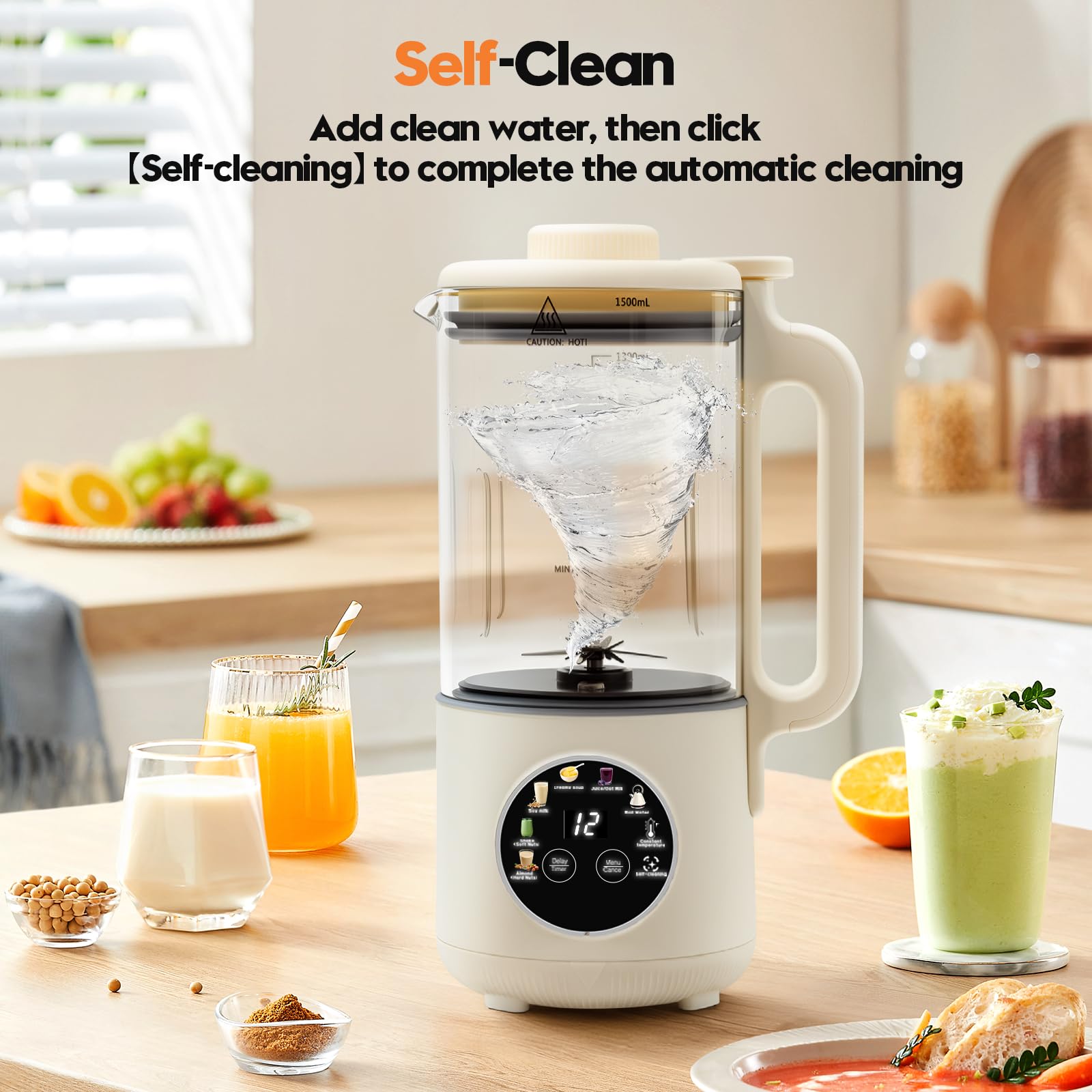 NestEase self-cleaning function reduces washing after blending.