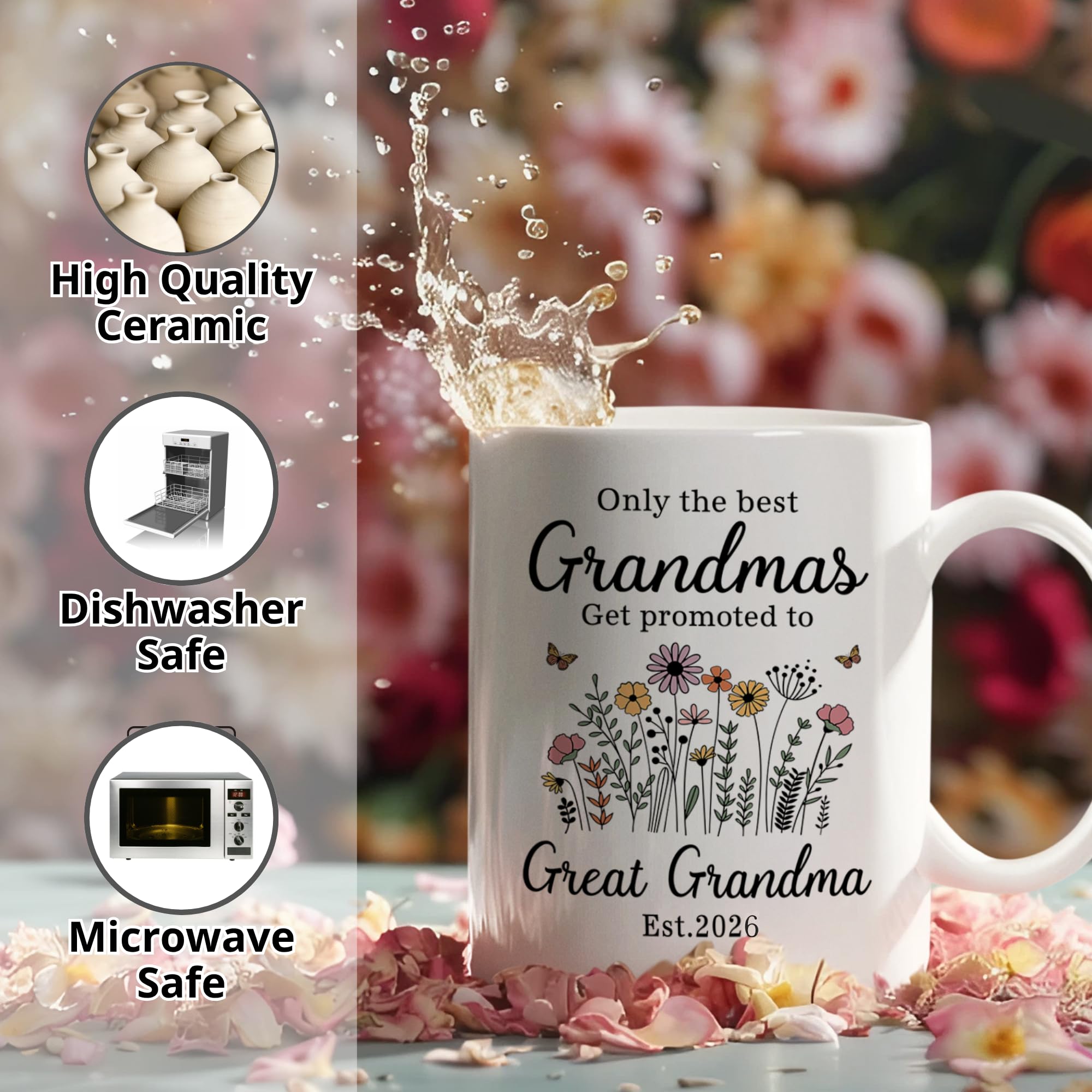 Nestura Great Grandma Mug with double-sided print for both hands