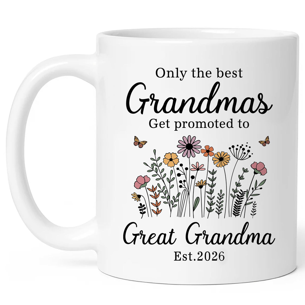 Nestura Great Grandma Mug with open hands, warm gifting moment