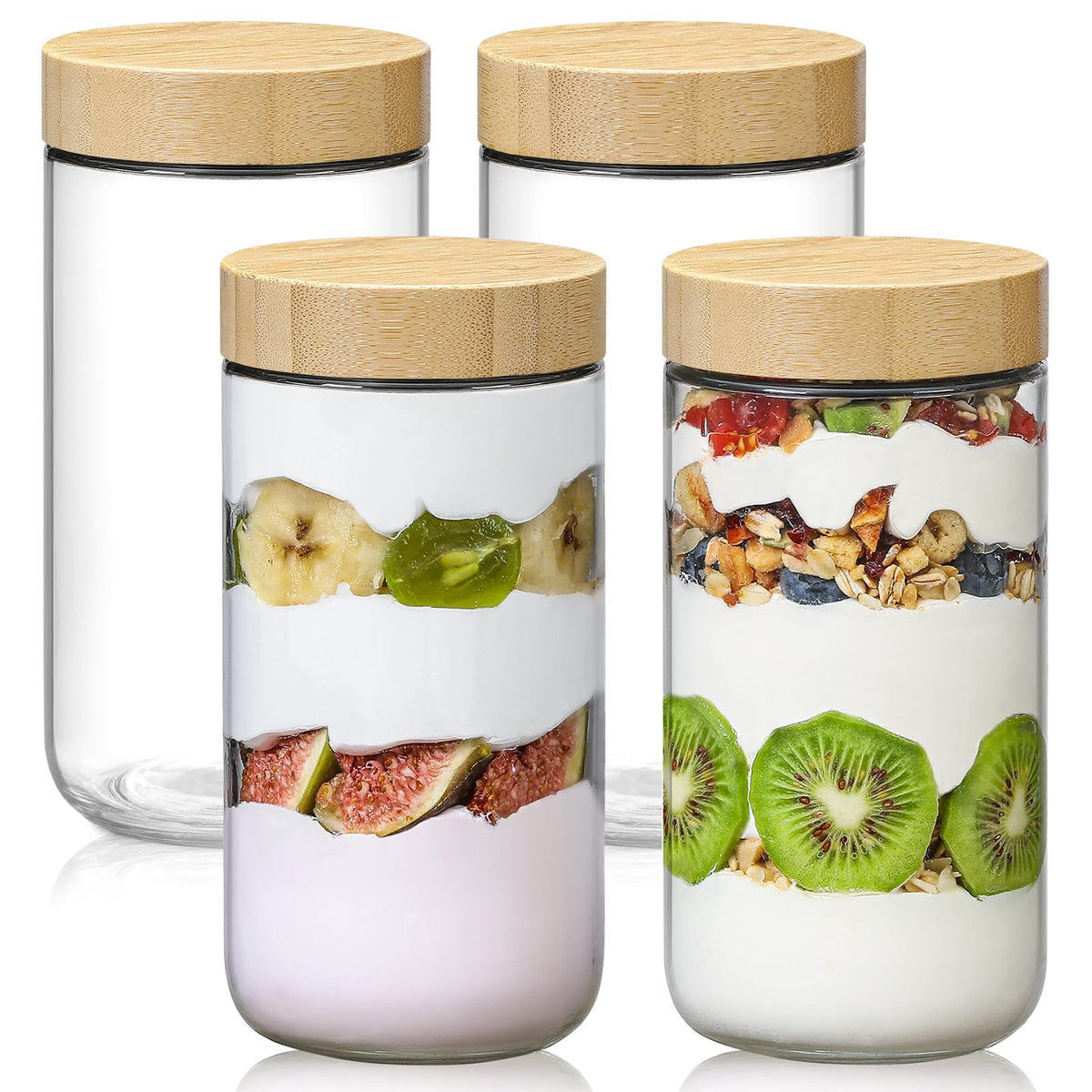NETANY 24oz glass jar with airtight lid preserves freshness during transport.