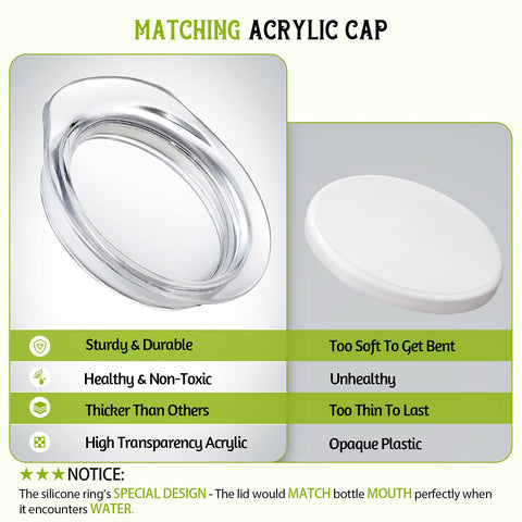 NETANY acrylic lids for carafes stay sturdy and BPA-free.