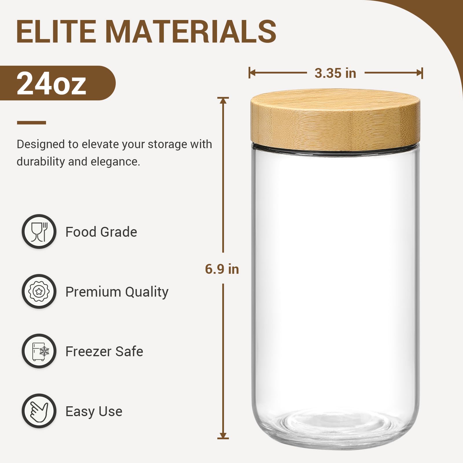 NETANY jar with FSC bamboo lid emphasizes eco-friendly storage and style.