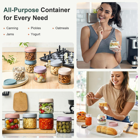 NETANY glass jars are durable for spice or sugar jars on kitchen shelves.