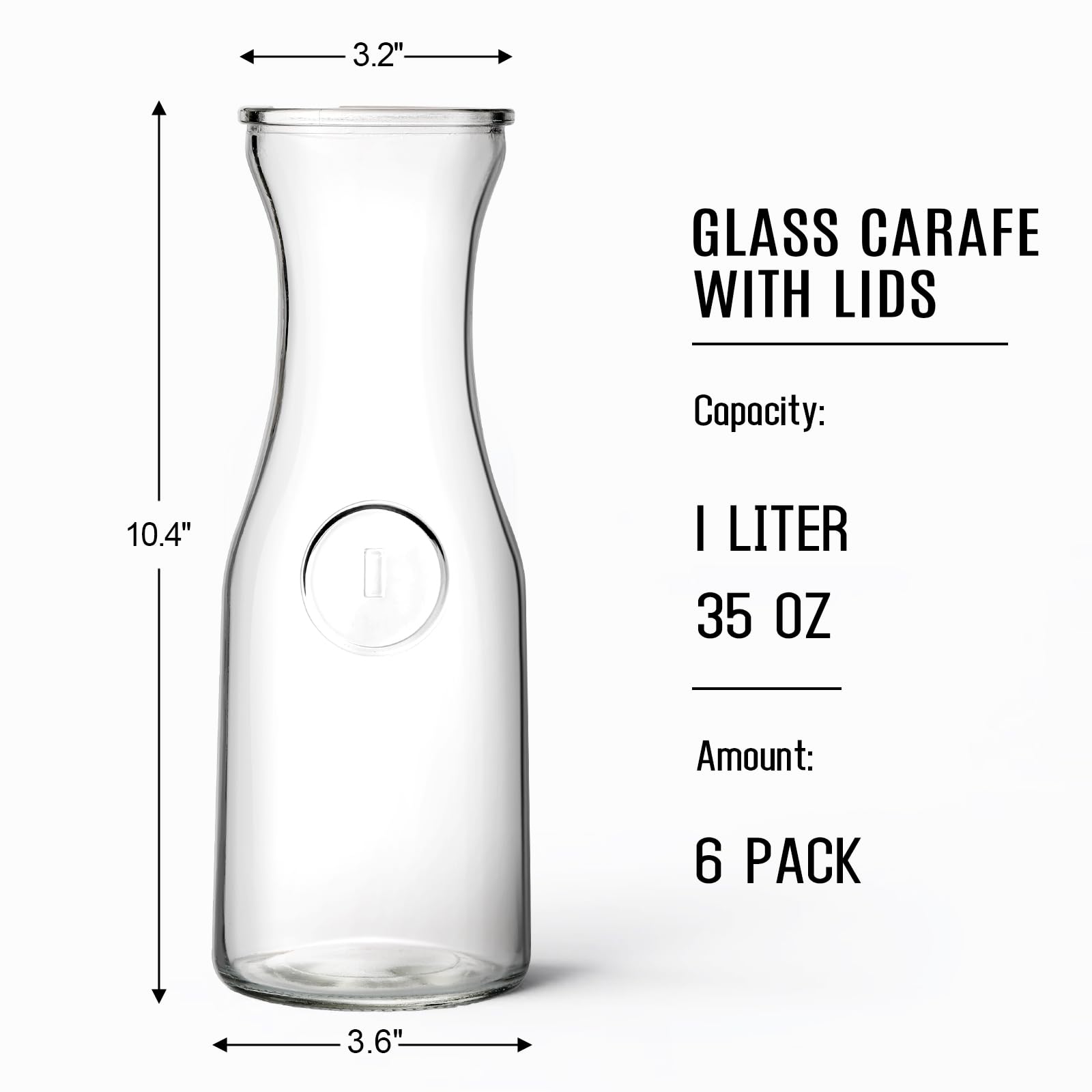 NETANY clear glass pitcher with lid emphasizes elegant presentation for water or juice