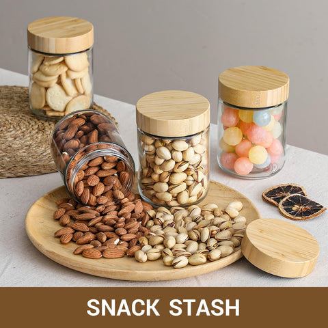 NETANY clear glass for snacks, yogurt, or spices with easy visibility.