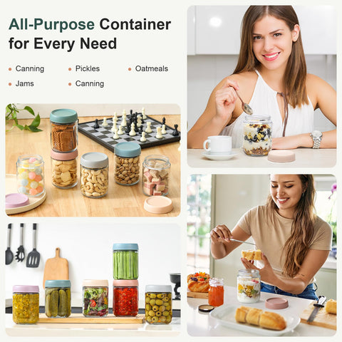 NETANY clear glass jar for DIY crafts and pantry storage.