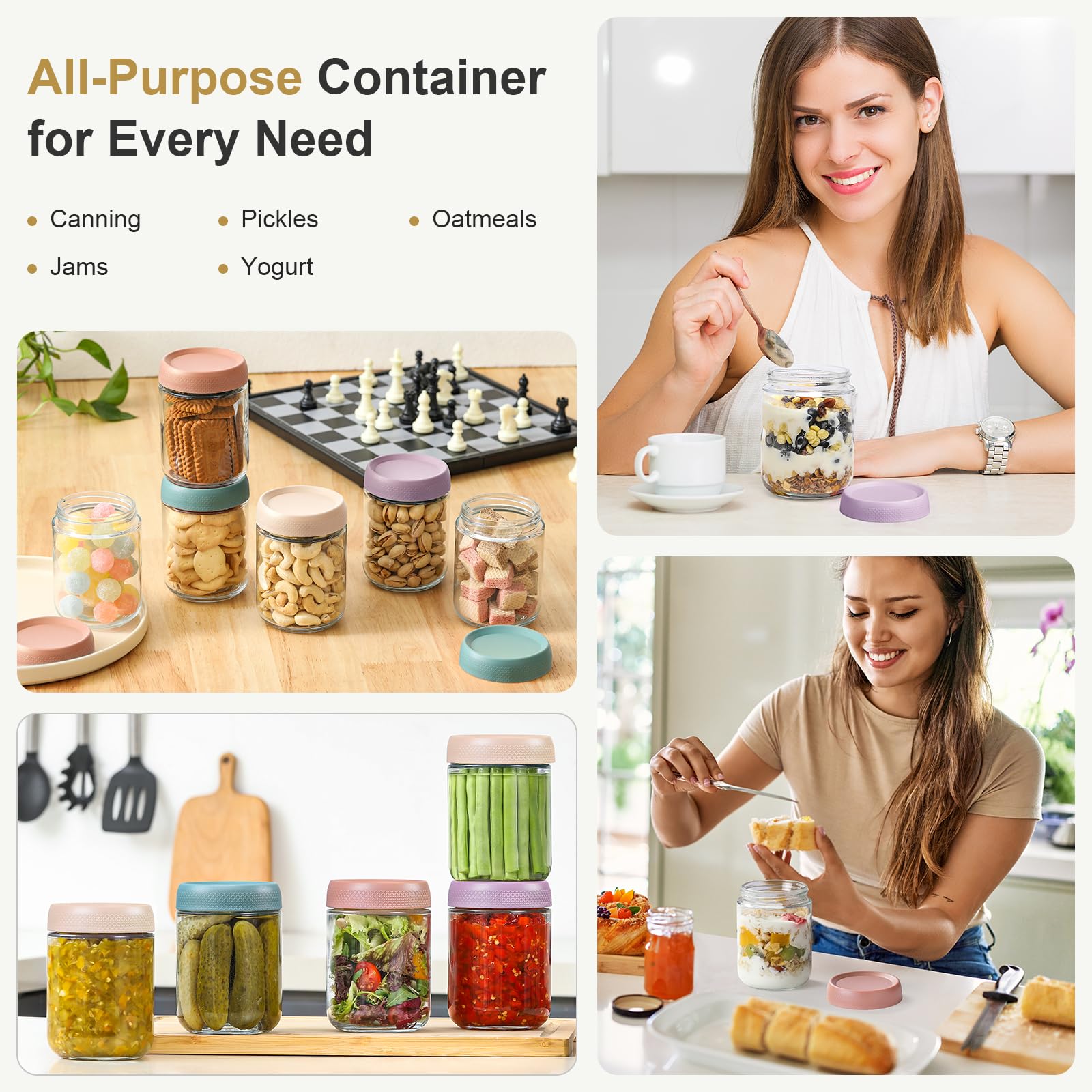 NETANY durable containers suit snacks, yogurt, and spices for home or travel.