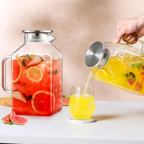 NETANY fridge-friendly 1-gallon pitcher keeps beverages fresh and ready.