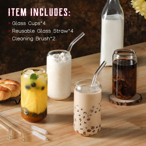 NETANY reusable glass straws promote eco-friendly sipping with clear, flavor-preserving design.