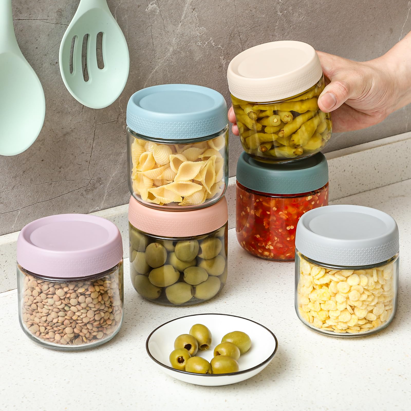 NETANY jars preserve jams and sauces with an airtight seal for pantry convenience.