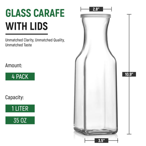NETANY clear glass pitcher set enhances mimosa bar and cold beverage service