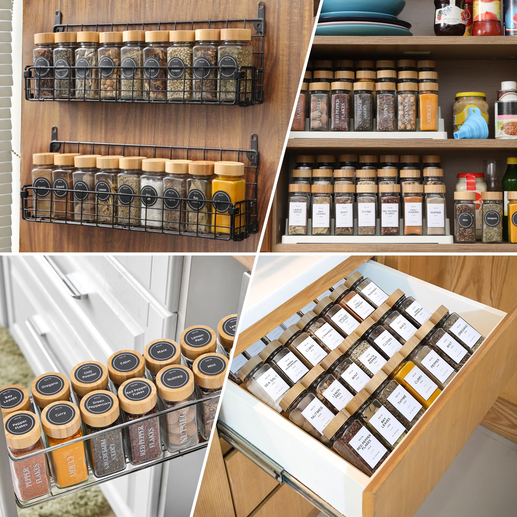 NETANY organized spice rack promotes tidy, stylish kitchens.