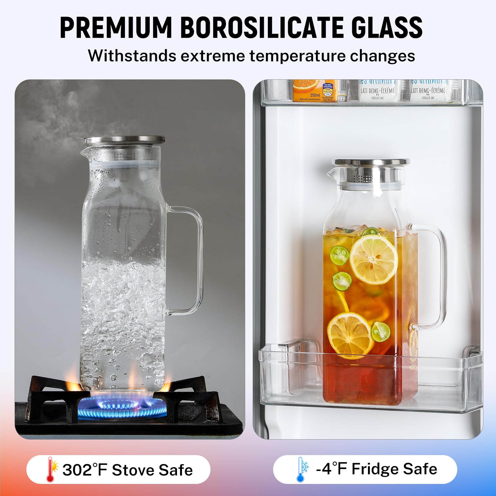 Netany pitcher lid with two filter options for customizable pours