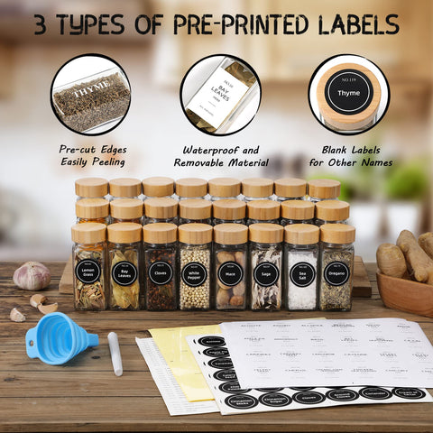 NETANY square glass jars clearly show contents for quick identification.