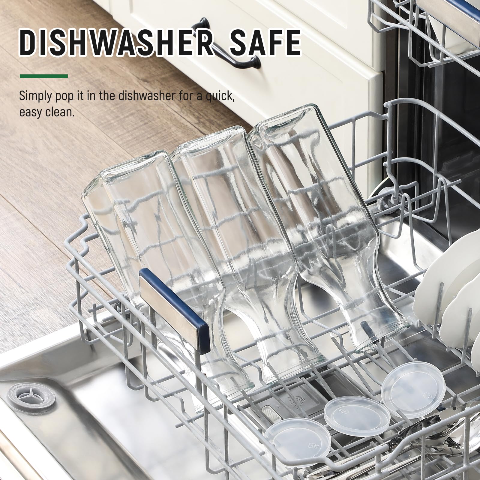 NETANY thick glass carafe close-up shows durability and shatter-resistance