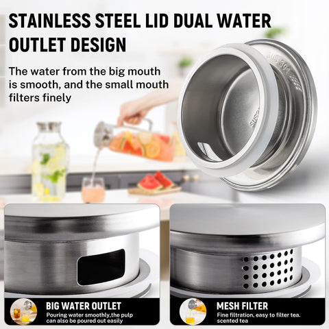 Netany two-liter capacity ideal for iced tea and water refills.