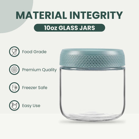 NETANY wide-mouth glass jar with airtight lid offers leak-free yogurt and snack storage.