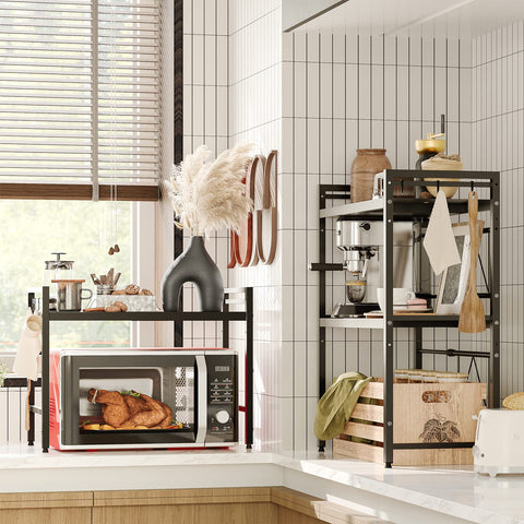 NETEL compact stand improving countertop organization and appliance accessibility.