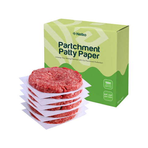 Closeup of wax-coated sides on Netko Patty Paper, showing non-stick surface.