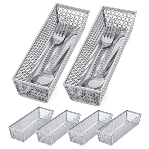 Neudeco silverware organizer in-drawer setup for organized flatware.