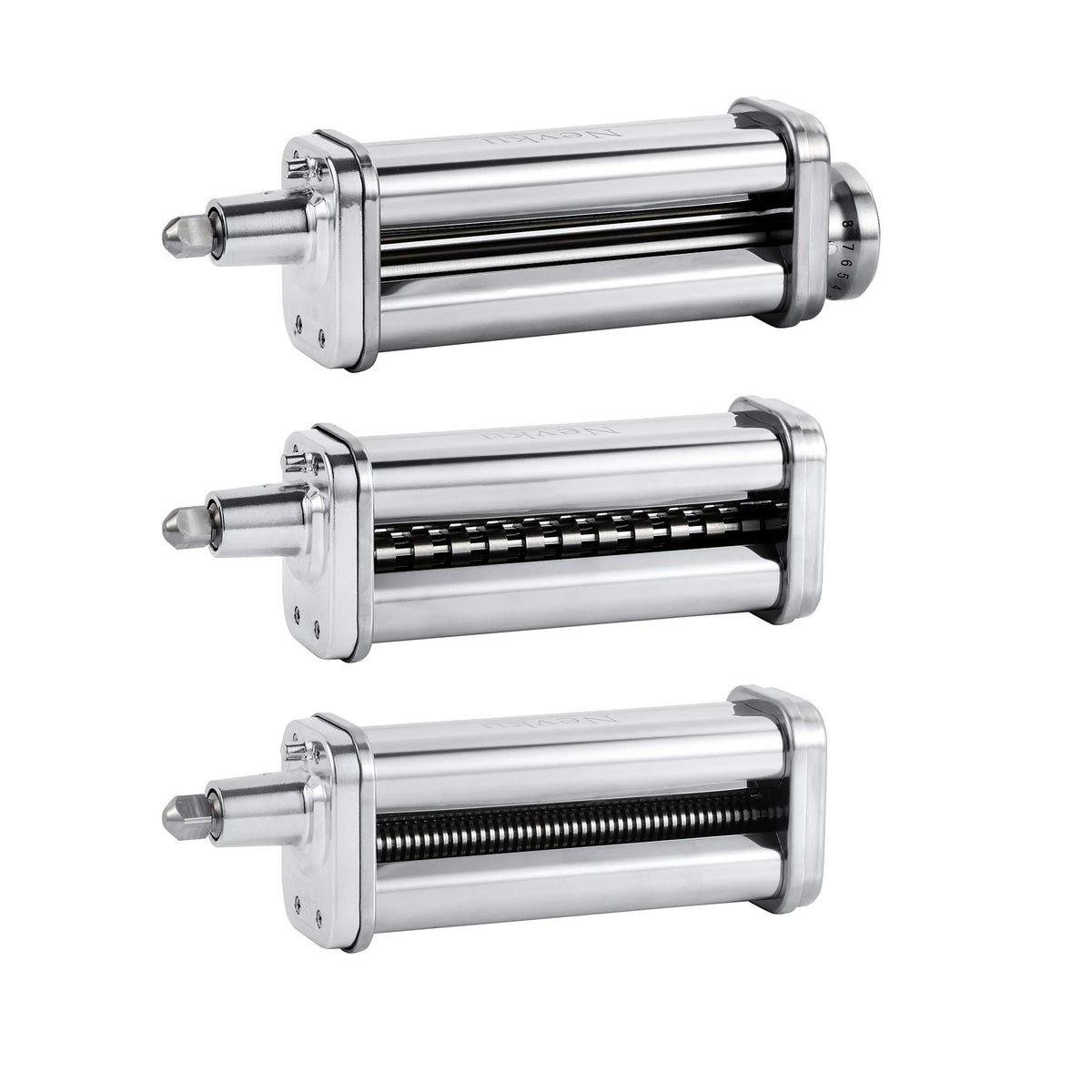 Nevku pasta roller attachment on KitchenAid for smooth dough sheets and consistent pasta