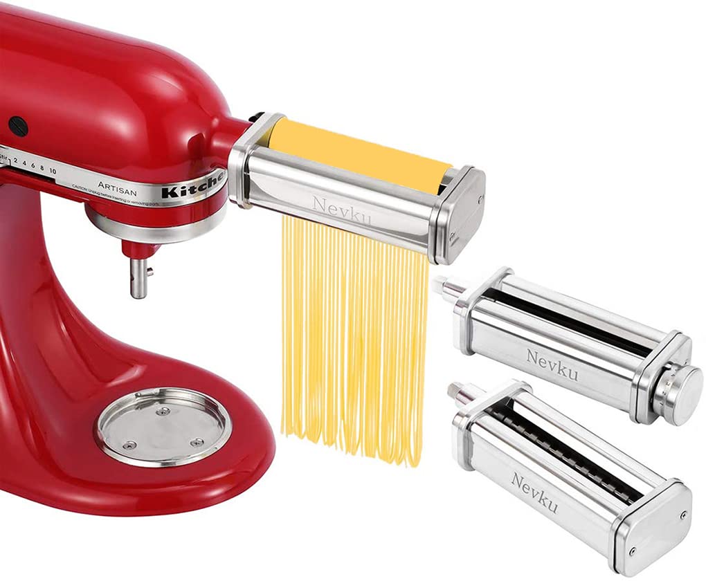 Nevku spaghetti cutter attachment creating uniform pasta strands for quick meals