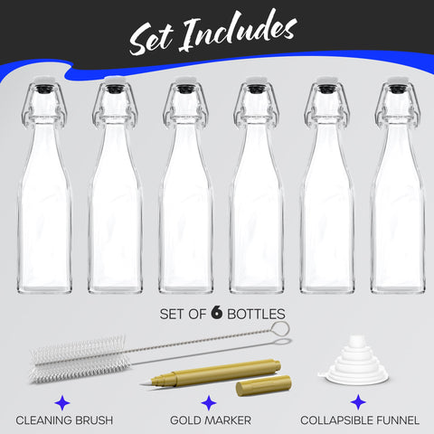 Airtight gasket protects contents in Nevlers glass bottle