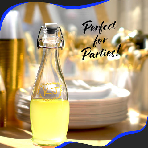 Nevlers clear glass bottle with narrow neck for precise pouring