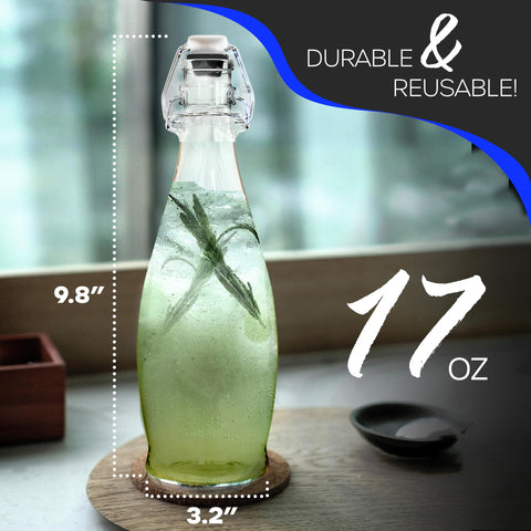 Nevlers swing-top bottle pours smoothly with reduced spills during serving.