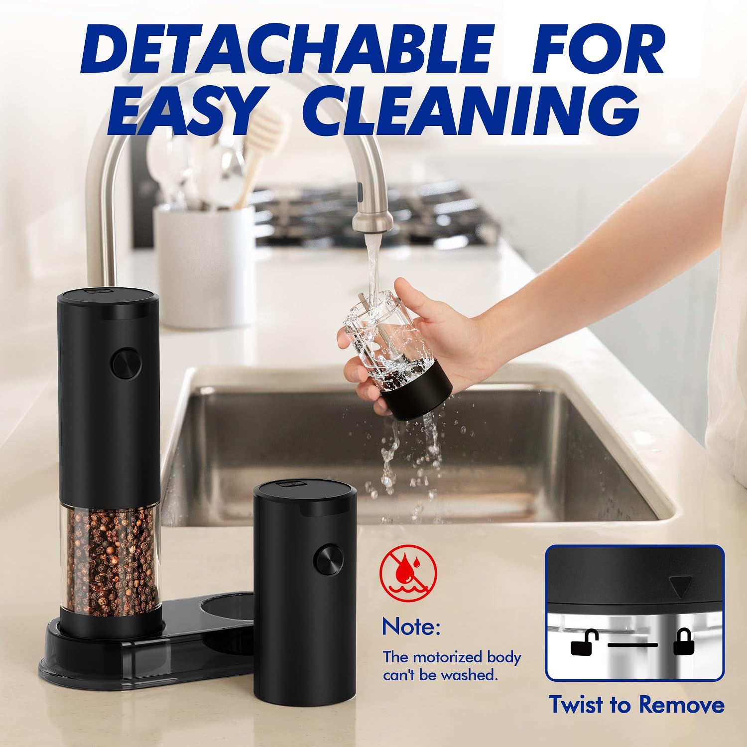 New England Stories 100ml capacity grinder shows clear fill level