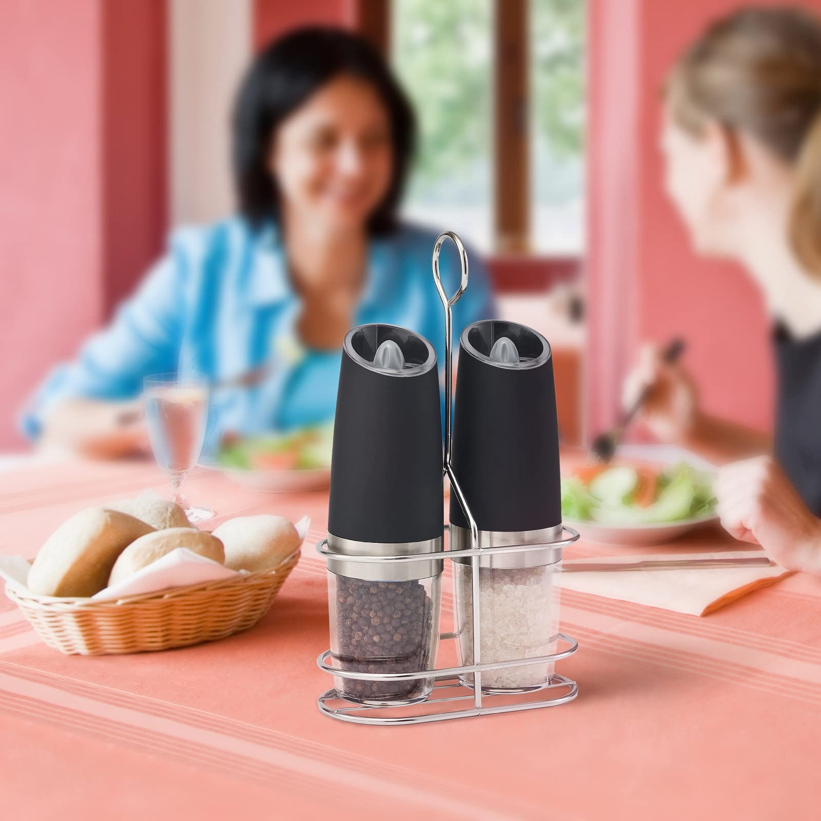 New England Stories acrylic dispenser keeps contents fresh and resists corrosion.