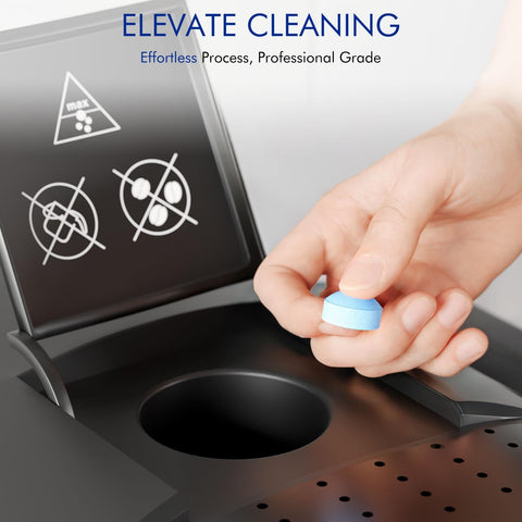 New England Stories Jura cleaning in action with quick cycle steps