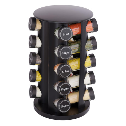 New England Stories revolving spice rack top view for quick seasoning access