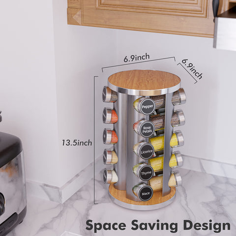 New England Stories rotating base demonstrates quick access to all spices.