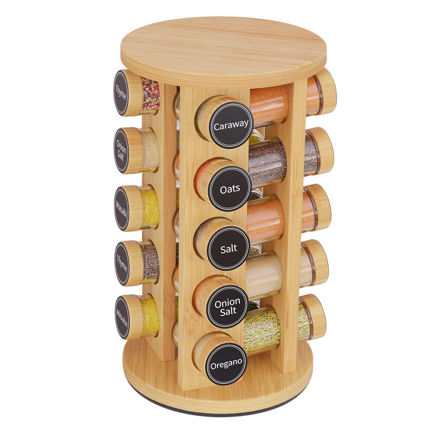 New England Stories spice rack carousel with easy access for cooking