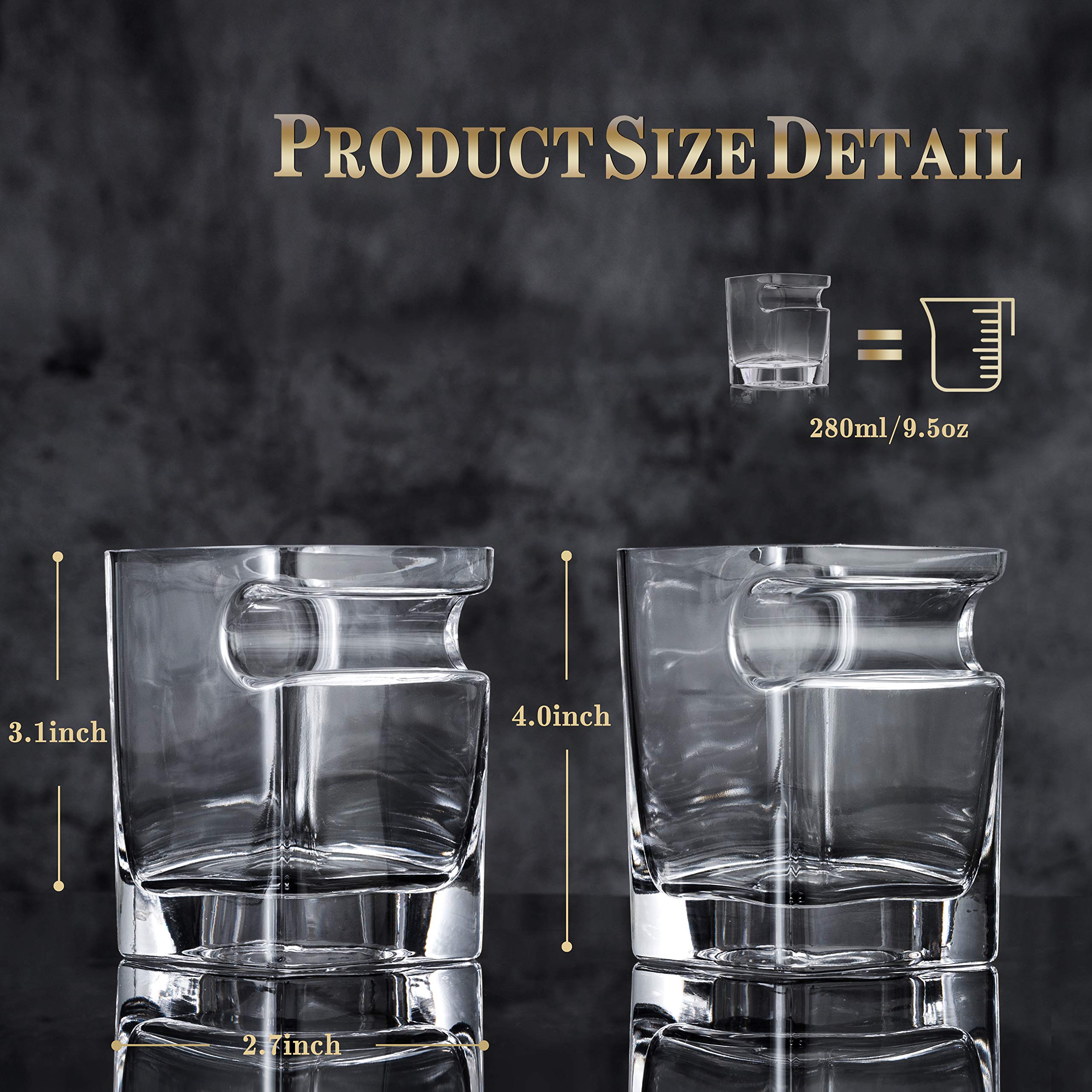 NEW PACIFIC YOUYAH crystal whiskey glasses 2-pack for refined drinking