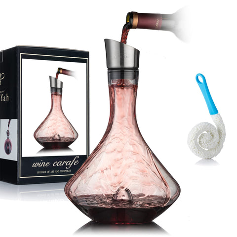 NEW PACIFIC YOUYAH wine decanter with aerator spout for faster oxygenation and flavor release