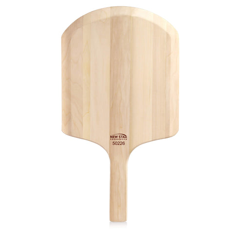 New Star 50226 wooden pizza peel with a 14x12 inch blade for effortless transfer.