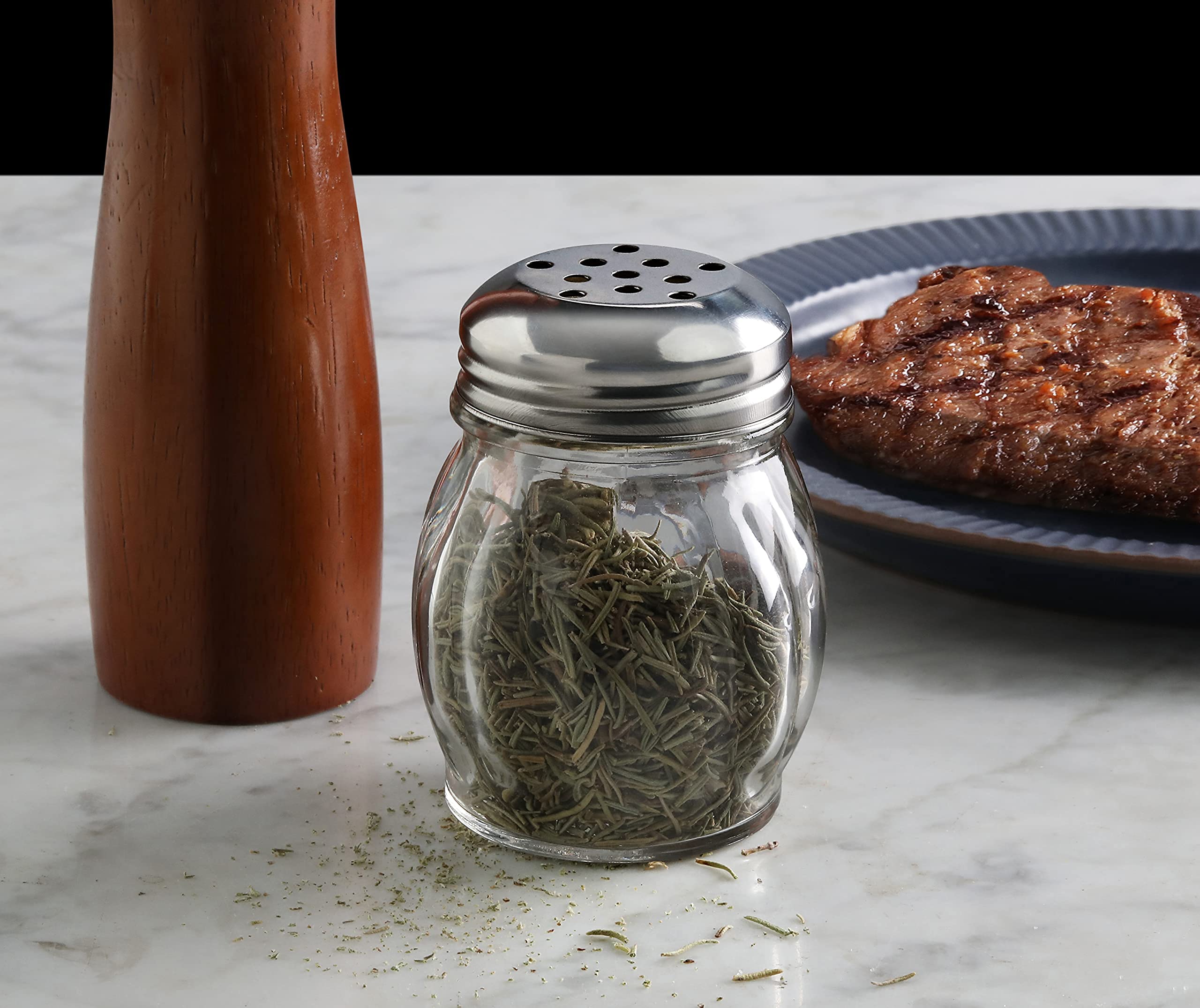 New Star 6-Ounce Cheese Shaker Jar keeps portions consistent and portable