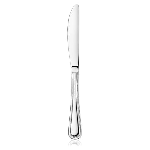 New Star bead-pattern dinner knife handle detail highlighting comfortable grip and sturdy feel
