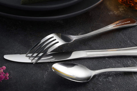 New Star bead-pattern dinner knife balanced weight for comfortable long-term use