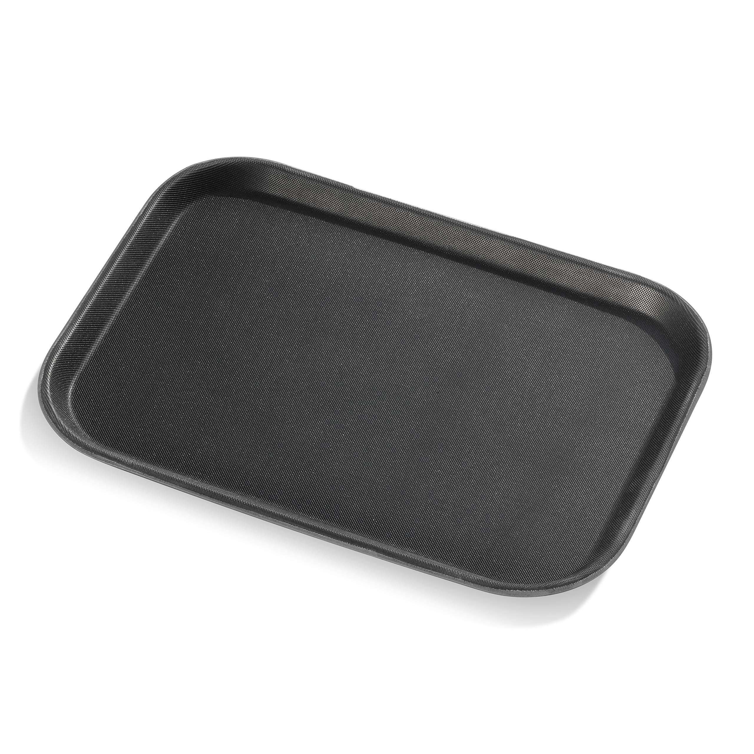 New Star Foodservice 24852 raised edges prevent spills during plate transport.